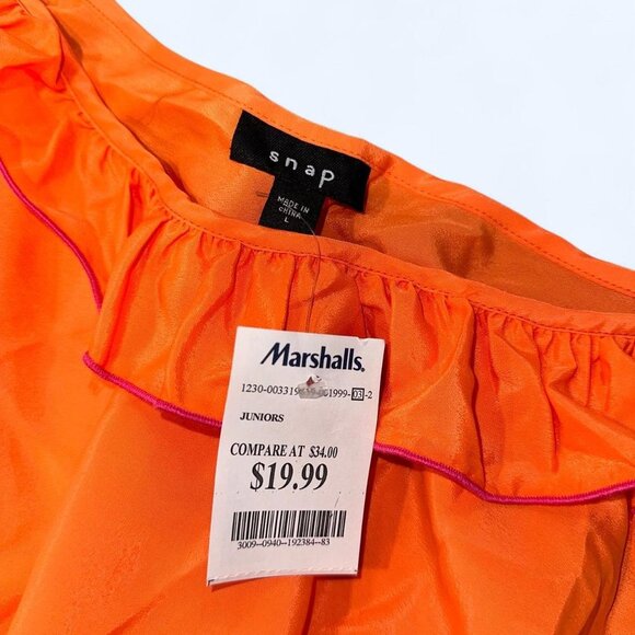 Snap Bright Orange Dress - Picture 3 of 4